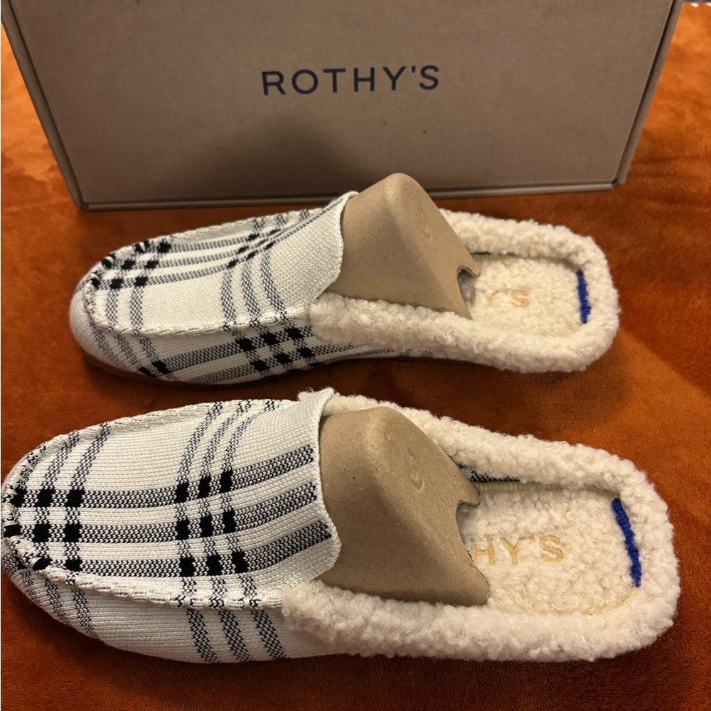 Rothy's Checkered Cozy Slip-Ons - Picture 2 of 5